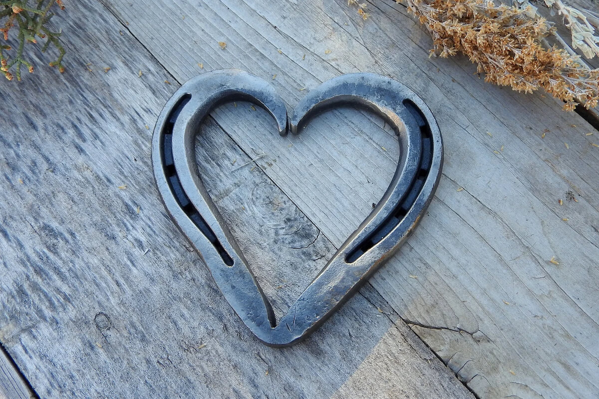 a heart shaped horseshoe
