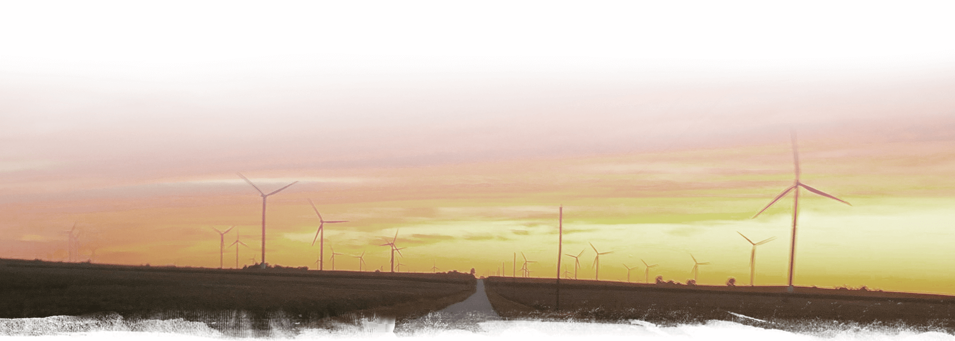 a benton county sunset with windmills